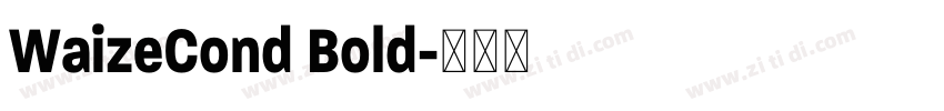 WaizeCond Bold字体转换